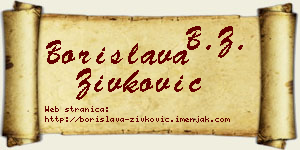 Borislava Živković vizit kartica